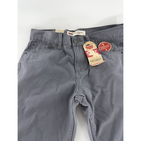 LEVIS BOYS 502 REGULAR TAPER VERTICAL STRETCH GRAY PANTS SIZE 16 REGULAR 28X28 - Picture 3 of 10
